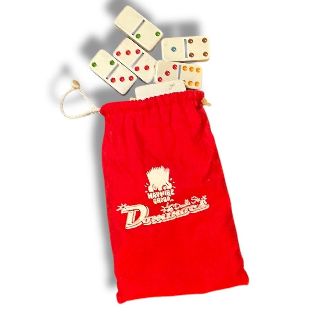 Haywire Group Double Six Dominoes Set in Red Pouch